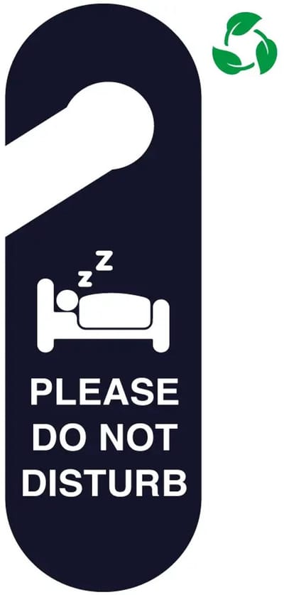 Sleeping do not disturb deurhanger - Forex Re materiaal | 30 x 10 cm