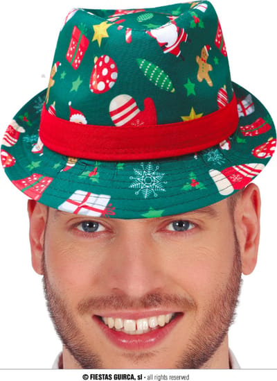 Fiestas Guirca - Gleufhoed kerst groen