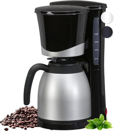 SCH® Koffiezetapparaat met Thermoskan - Koffiezetapparaat - Zilver - ‎21cm x 19cm x 34cm