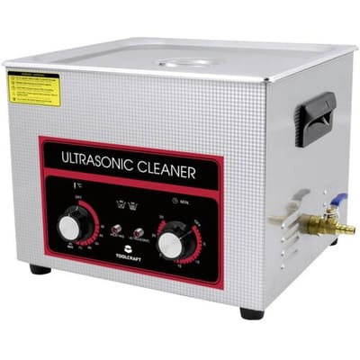 TOOLCRAFT USC-1500 Ultrasoonreiniger Kantoorartikelen, Sieraden, Werkplaats 360 W 15 l Met verwarming, Met reinigingskorf