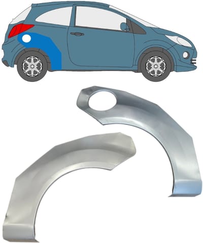 Reparatiepaneel achterspatbord voor Ford Ka 2008-2016 / Links + Rechts / Set