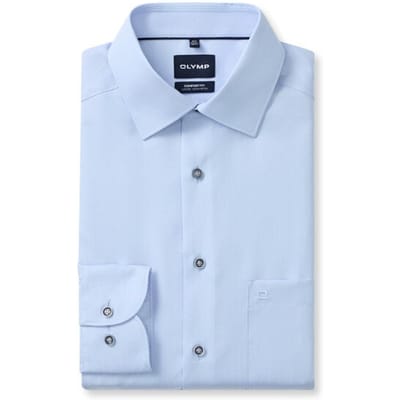 OLYMP Luxor Overhemd, Comfort Fit, New Kent, Bleu
