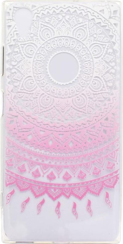 Shop4 - Sony Xperia XA1 Plus Hoesje - Zachte Back Case Mandala Transparant