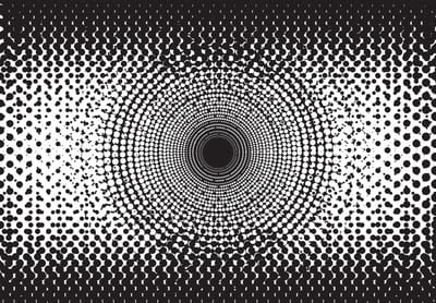 Abstract Black White Dots Photo Wallcovering