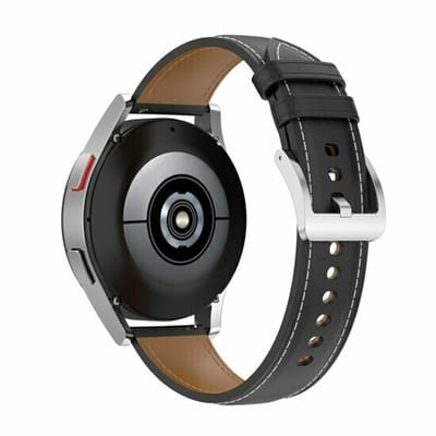 By Qubix - Luxe leren bandje - Zwart - geschikt voor Huawei Watch GT 6 / GT 7 / GT 6 pro / GT 7 pro - 46mm
