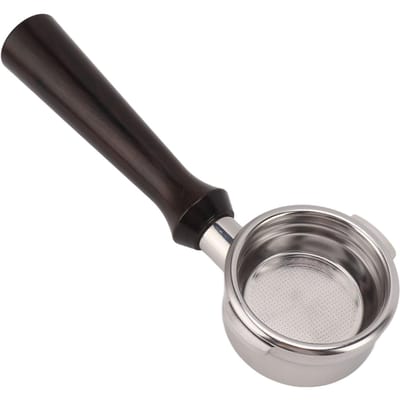 58mm Bodemloze Portafilter 2 Oren Roestvrij Staal Houten Handvat Afneembaar Koffiemachine Accessoire F Sandalwood