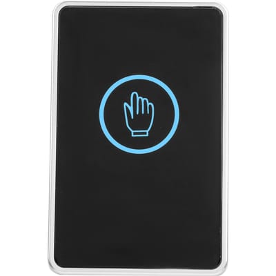 Bouton de sortie de porte LED Infrarouge Contrôle d'accès Interrupteur rétroéclairé Plastique ABS Type sans contact CC 12V white