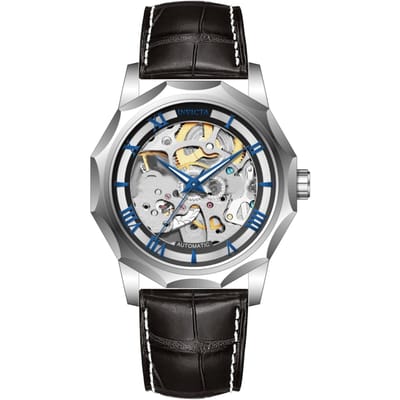 Invicta Objet D Art 69126 Heren Horloge - Automatisch Uurwerk - Roestvrij Staal met zilveren Wijzerplaat - 42mm