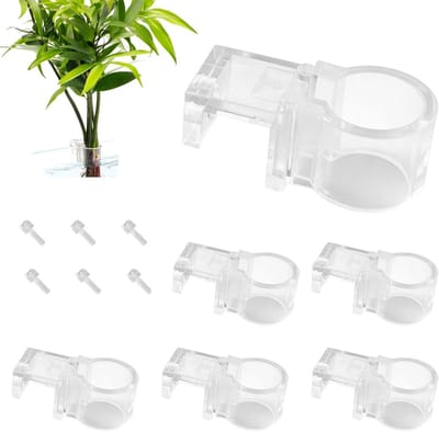 Transparante aquariumplantenhouders - 6 stuks herbruikbare plantenstandaard voor waterplanten, ideaal voor aquariums en aquascaping
