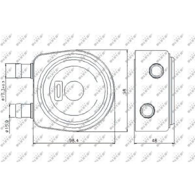Olie radiator, motorolie NRF 31247