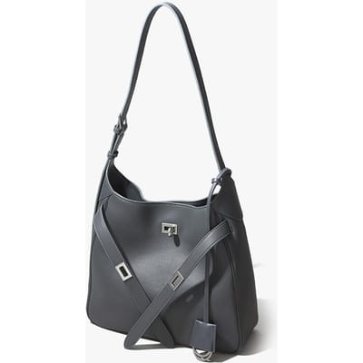 Geïmporteerde Leren Lock Tote Bag Veelzijdig voor Dagelijks Gebruik Éénschouder Armpit Bag Dames Leer Grote Capaciteit High-end Crossbody Tas grijze kleur