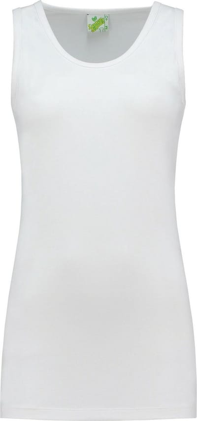 Lemon & Soda Sport singlet voor dames - wit - mouwloos shirtje - katoen/elastaan - ademend XL