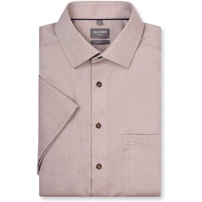 OLYMP Luxor Overhemd, Comfort Fit, New Kent, Nougat