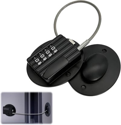 Veiligheidslot voor Koelkast en Huishoudelijke Apparaten, 4-cijferige Code, Kindbescherming, Combinatielock voor Kasten, Lades en Vriezers, Sleutelloos en Eenvoudige Installatie, Zwart, Anti-diefstal, Gebruiksvriendelijk