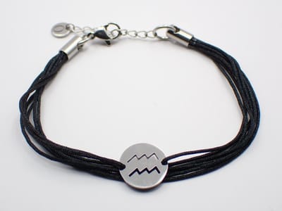 Colure® armband sterrenbeeld Waterman zwart koord