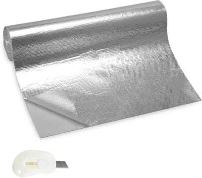 Thermische Beschermmat van Aluminium, Zelfklevend, 30 x 500 cm, Isolatie voor Hittebestendigheid, Warmtebescherming voor Slangen en Kabels