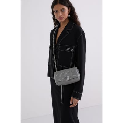 Karl Lagerfeld K/kuilt Small Wrinkle Crossbody Cloud Grey Taglia: OS | Borse a tracolla Outlet | Donna | Grigio
