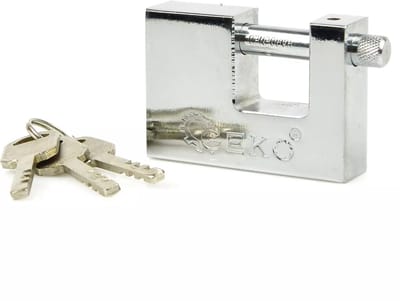 GEKO Pin hangslot - 70mm - Massief messing - Borium beugel - Dubbele vergrendeling