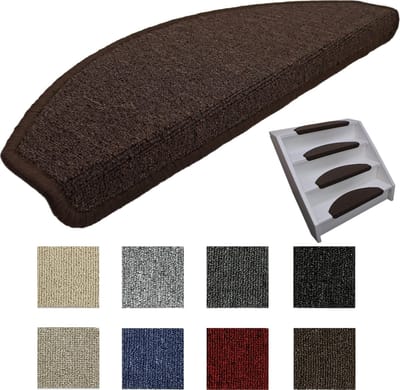 Elite Trapmatten - 15 stuks - Lima donker Bruin ---62x19x3,5cm--- Halve maantjes