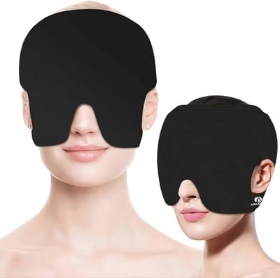 3-in-1 koelgelkap met 360° gelpads voor verzachting van migraine, hoofdpijn en slaapstoornissen