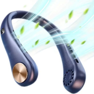 Bovista Nekventilator - Draagbare Gezichtsventilator - Neck Fan - Met Koeling - Hals - Hoofd - Blauw - Nek
