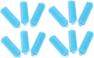 Haarkrullers Spons - Zachte Krulers - Natuurlijke Krullen Maken - Hittevrije Styling - 12 Stuks - Paars