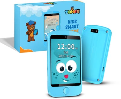 TeddiQ Smartphone - Kindertelefoon 4G – GPS Tracker & Videobellen – Ouderlijk Toezicht – WhatsApp – Dual Camera – Lange Batterijduur – Blauw