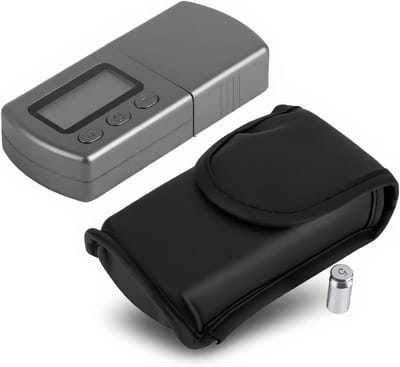 Digitale Naald Drukmeter voor Draaitafel, Precisie Schaal met 0.01g Nauwkeurigheid, Blauw LCD Scherm en 5g Kalibratiewicht voor Audiofielen