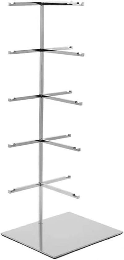 Zonnebril Opslagrek - Brillen Display - Netjes Opbergen - 5-Laags Ontwerp - 43x15x18cm - Zilver