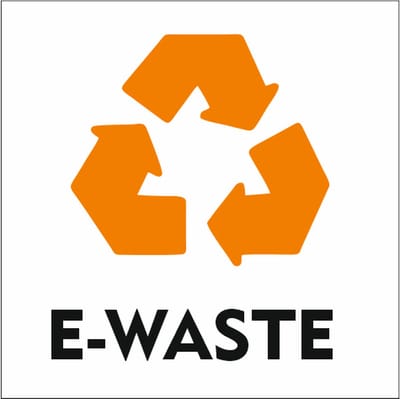 CombiCraft Bordje Afval Recycle E-waste - 10x10 cm