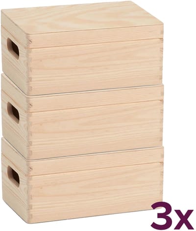 Zeller en kist met deksel small (voordeelbundel) present - Hout - Met deksel | Duurzaam