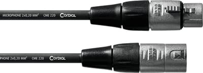 Cordial CFM FM Essentials Microfoonkabel – XLR mannelijk/vrouwelijk - Zwart