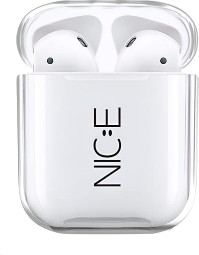 Studio Air® Transparant Airpods 2 Hoesje - Doorzichtig Airpods Hoesje ook geschikt voor Airpods 1 - Nice