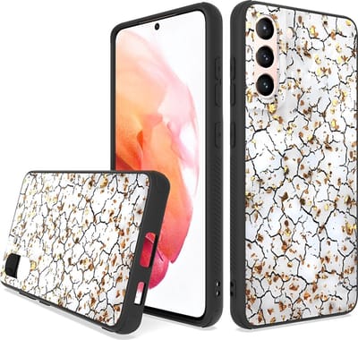 LuxeBass siliconen back cover voor Samsung Galaxy S23+ | marmer look broken white | achterkant bescherming | valbestendig 1m | IP55 | smartphone hoesje