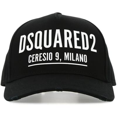 DSQUARED2 milano italiaanse honkbalpet zwart gray