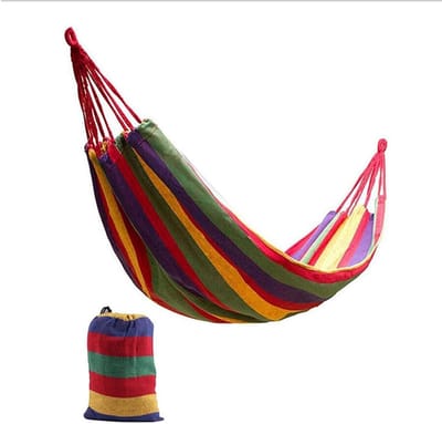 Hangmat Stoel - Schommelstoel Sling - Ontspannen Buiten - Opvouwbaar in Zak - 280 x 80 cm - Rood