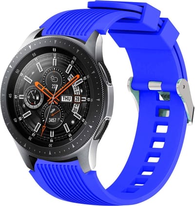 Siliconen bandje - geschikt voor Huawei Watch GT Runner 2 / GT 2(e) 46 mm / GT 3 / 4 / 5 (Pro) 46 mm / Watch 3 (Pro) / Watch 4 (Pro) / GT 6 (PRO) 46mm - blauw