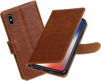Bestcases Portemonnee Telefoonhoesje iPhone Xs - iPhone X - Bruin