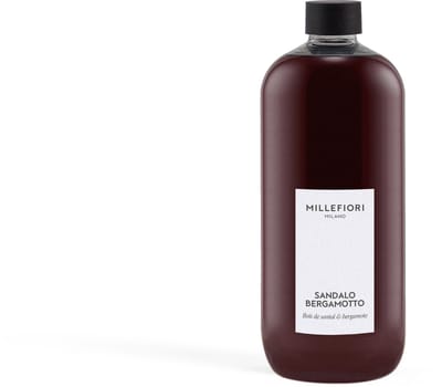 Millefiori Milano - Navulling voor Geurstokjes 500 ml - Sandalo Bergamotto - 9 tot 12 maanden