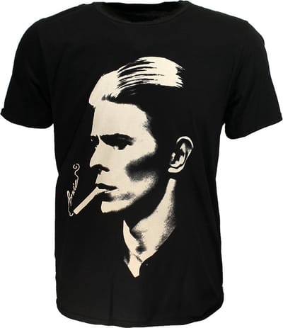 David Bowie Smoke Portrait T-Shirt - Officiële Merchandise - M