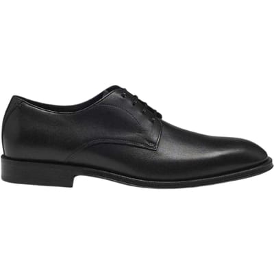 Boss Heren Derrek derby-schoenen van kalfsleer (Zwart)
