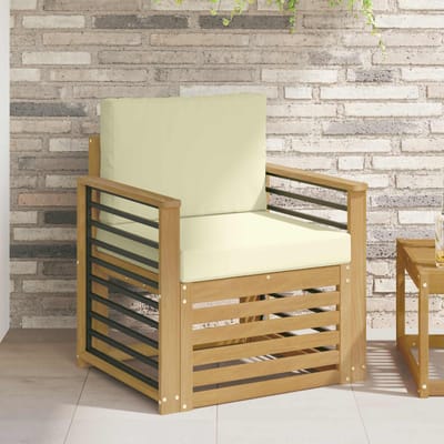 vidaXL - Buiten - bank - set - Polyester - Wit