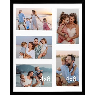 Cadre Photo Collage Avec Plexiglas Transparent Présente 5 Pièces 10X15 Pos Ou Utiliser Comme Un Seul Cadre Pour Décoration Murale Galerie Collection Signature Noir United States