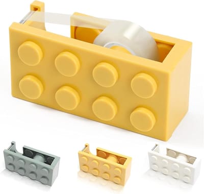 Set van 3 Rollers voor Kinderen - Hechttape Dispenser in Geel, Wit en Groen - Ideaal voor Creatieve Knutselprojecten en Schoolgebruik