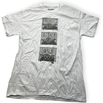 Koszulka T-shirt męski okrągły dekolt SPENCER'S star wars L white