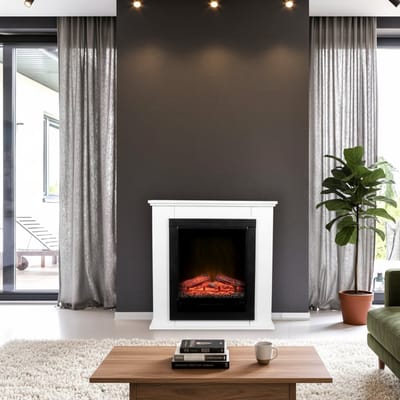 Elektrische Sfeerhaard met Schouw 70x22x71 - 70x22x71 cm - Wit - 70x22x71 cm – 1800W Vrijstaand - Medahomestore