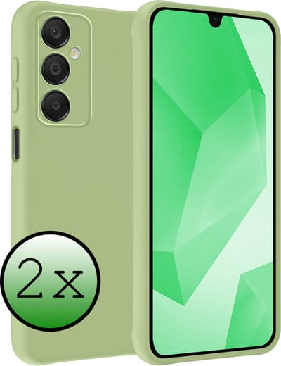 Hoesje 2 Stuks - Geschikt voor Samsung Galaxy A16 - Sterk & Shockproof - Case Siliconen - Back Cover - Telefoon Hoes - Groen
