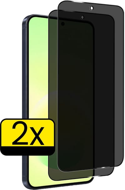 Screenprotector - Geschikt voor Samsung Galaxy A57 - 2 Stuks - Privacy Filter - Beschermglas - Gehard Glas - Tempered Glass - Screen Protector