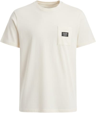 OMBRE T-shirt - Regular Fit - Katoen - Korte Mouw Gebroken Wit S