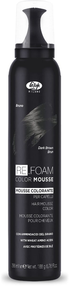 Lisap Re.Foam Color Mousse Donkerbruin 200ml